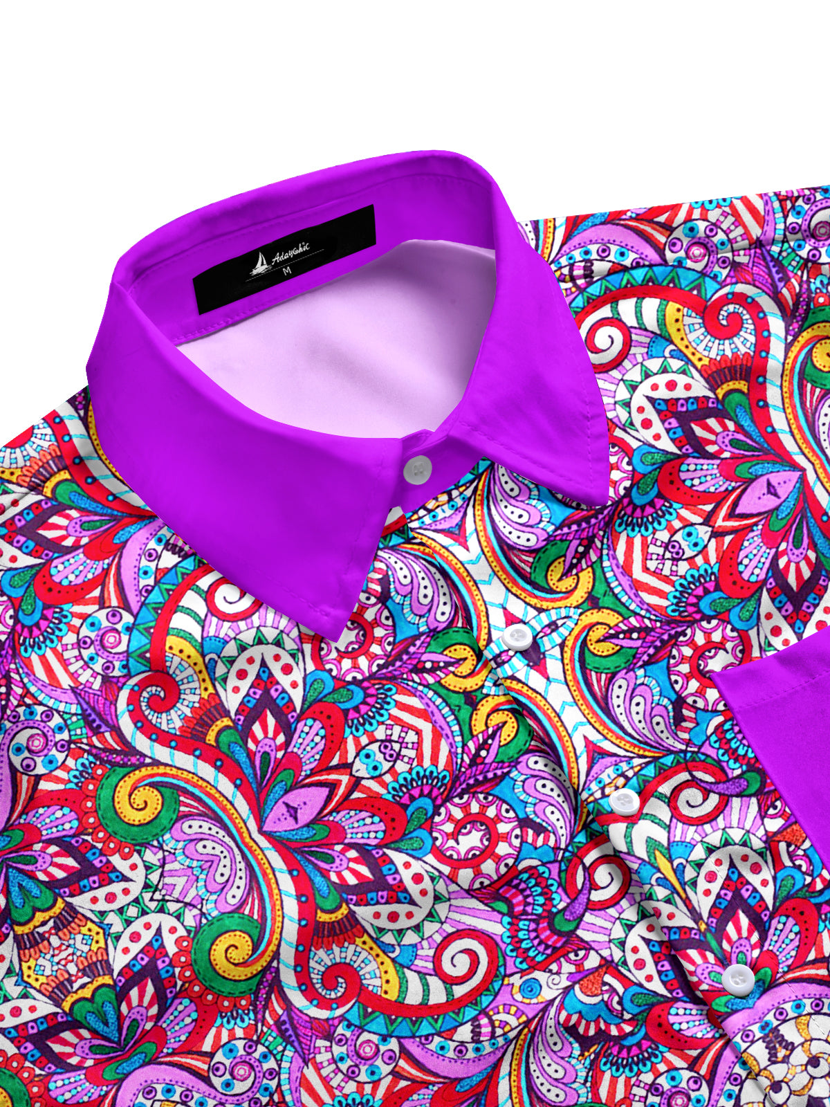 Floral Men's Pocket Short Sleeve Shirts