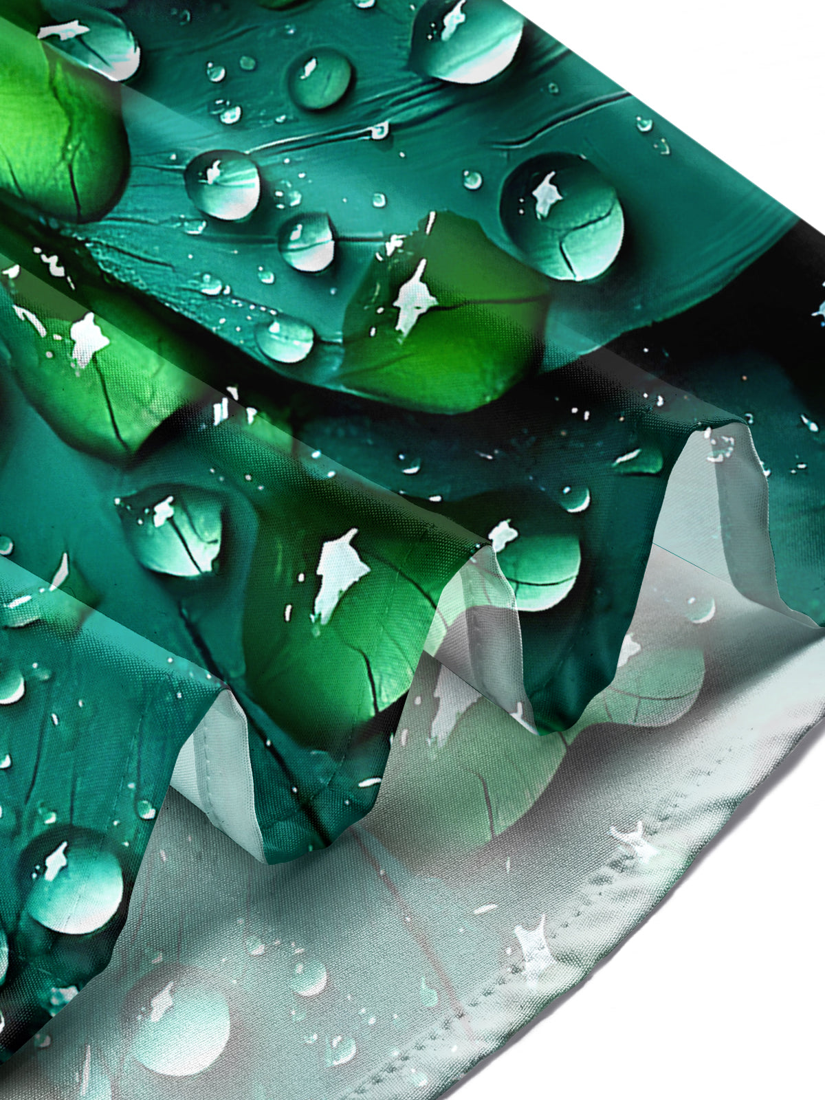 Hawaiian Leaf Water Drop Men's Pocket Short Sleeve Shirts