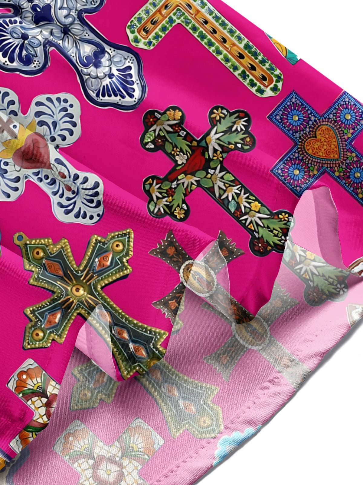 Cross Print Men's Pocket Short Sleeve Shirts