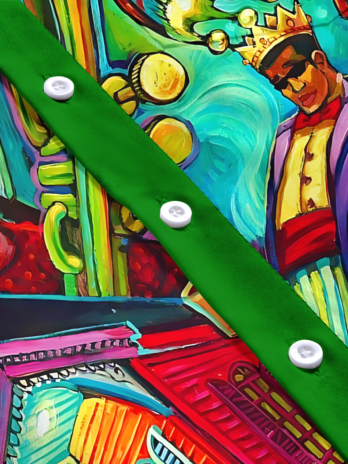 Mardi Gras Art Print Men's Pocket Short Sleeve Shirts