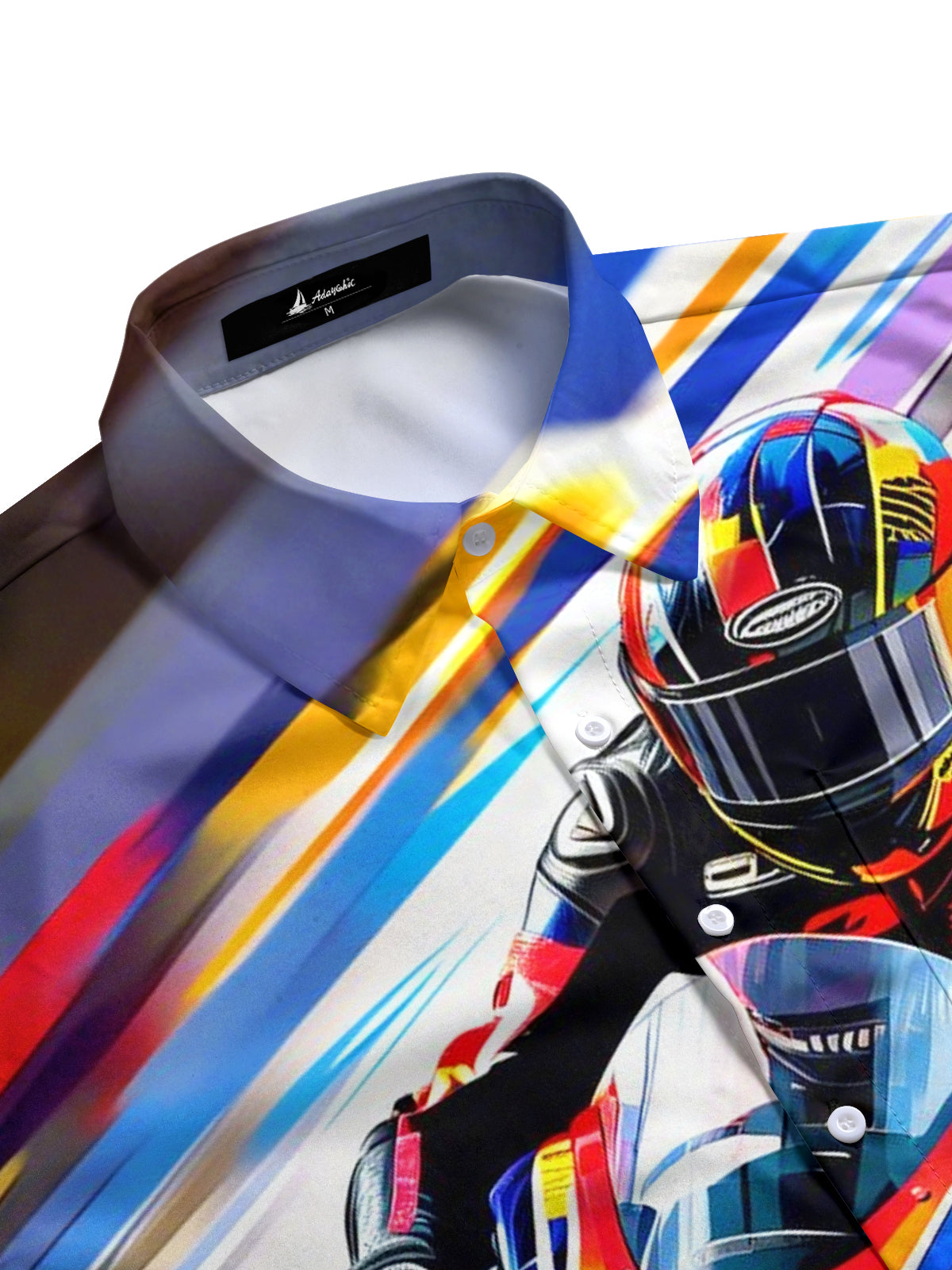 Motorcycle Rider Art Print Men's Pocket Short Sleeve Shirts