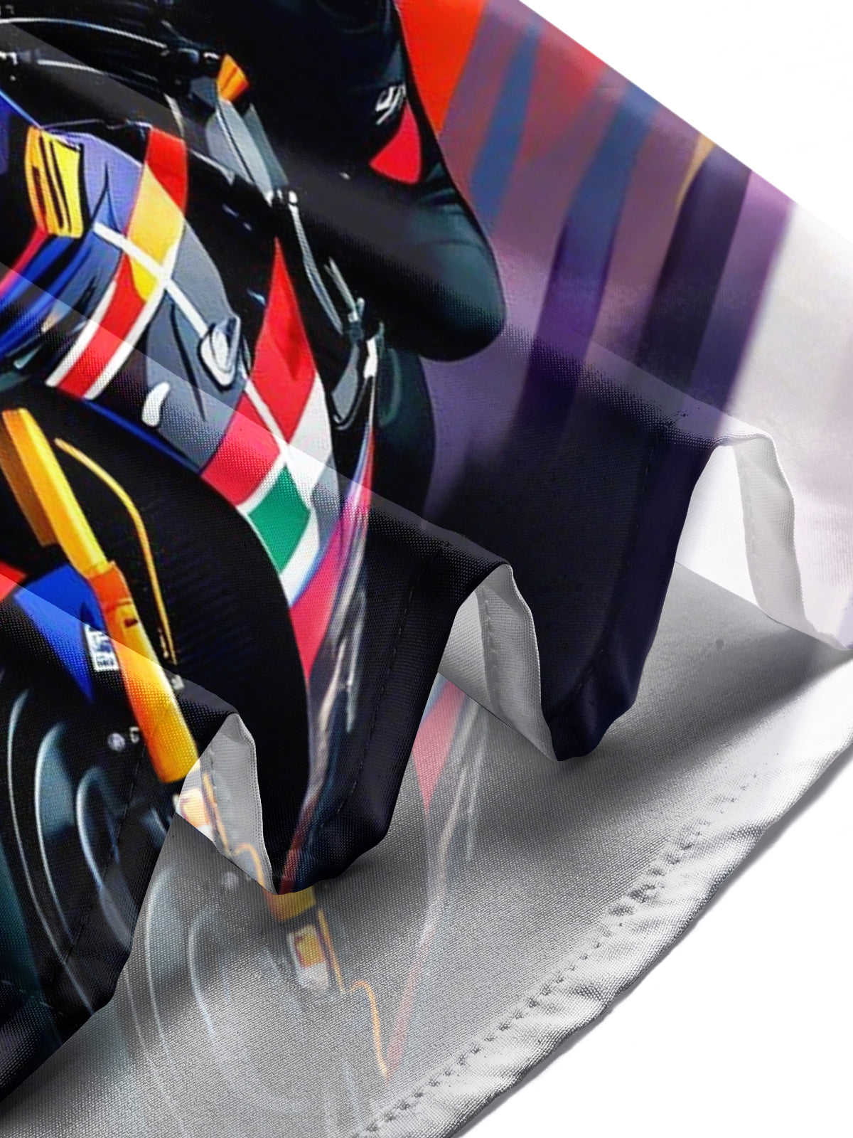 Motorcycle Rider Art Print Men's Pocket Short Sleeve Shirts