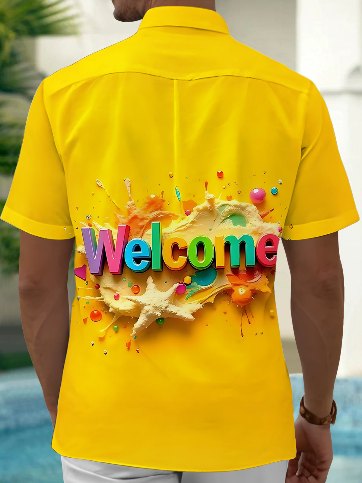 Welcome Men's Pocket Short Sleeve Shirts