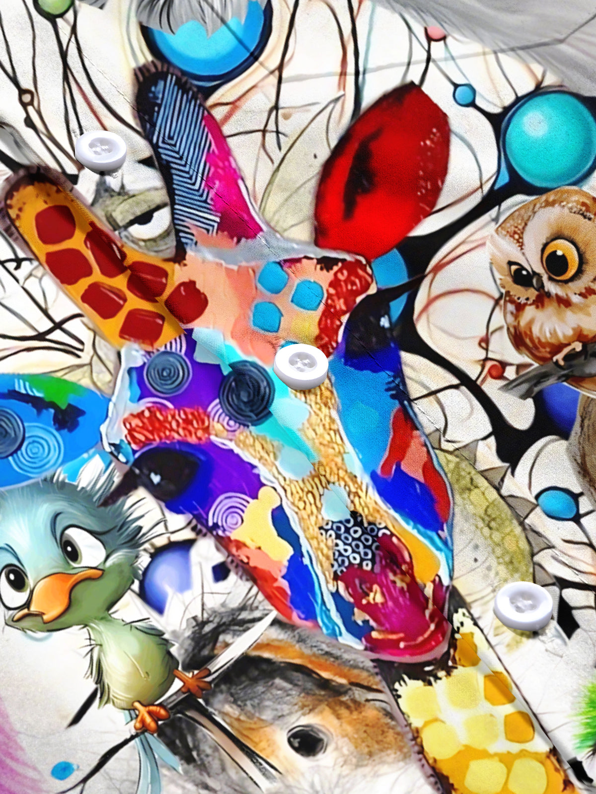 Animal Print Men's Pocket Short Sleeve Shirts