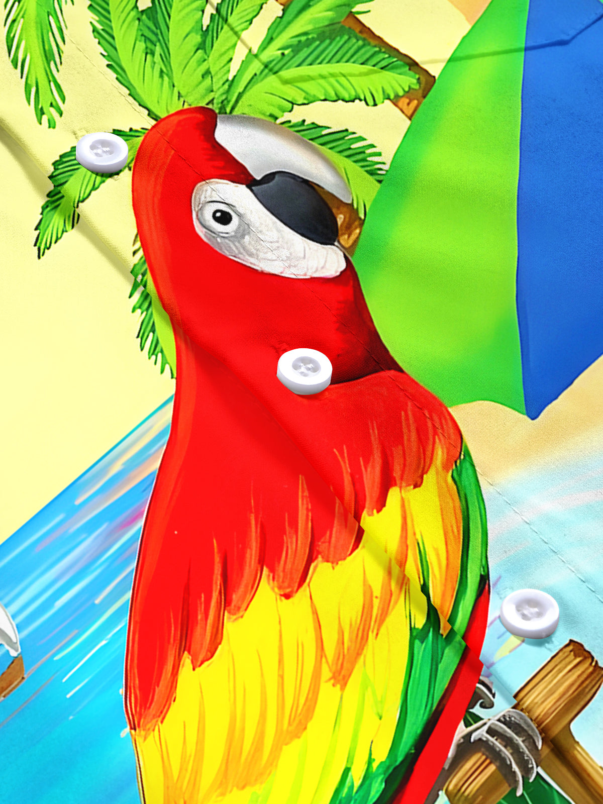 Hawaiian Parrot Men's Pocket Short Sleeve Shirts