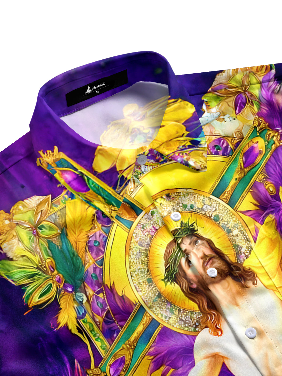 Carnival Religion Jesus Men's Pocket Short Sleeve Shirts