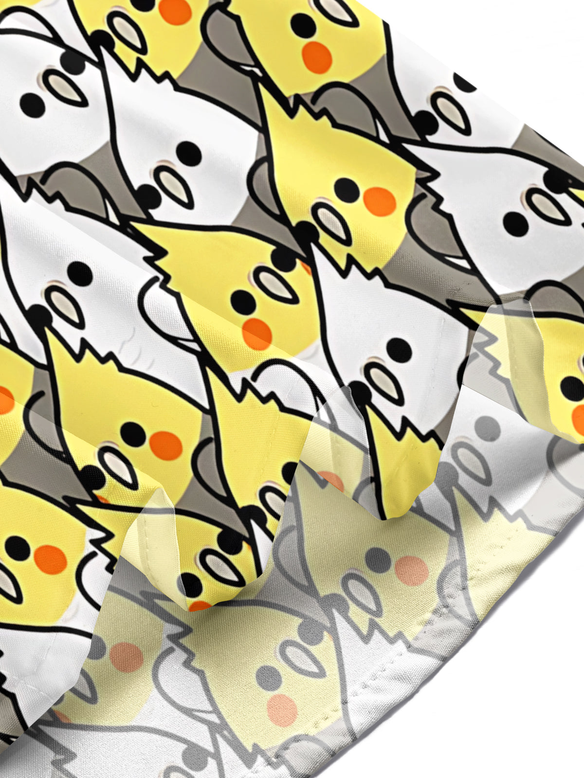 Bird Print Men's Pocket Short Sleeve Shirts