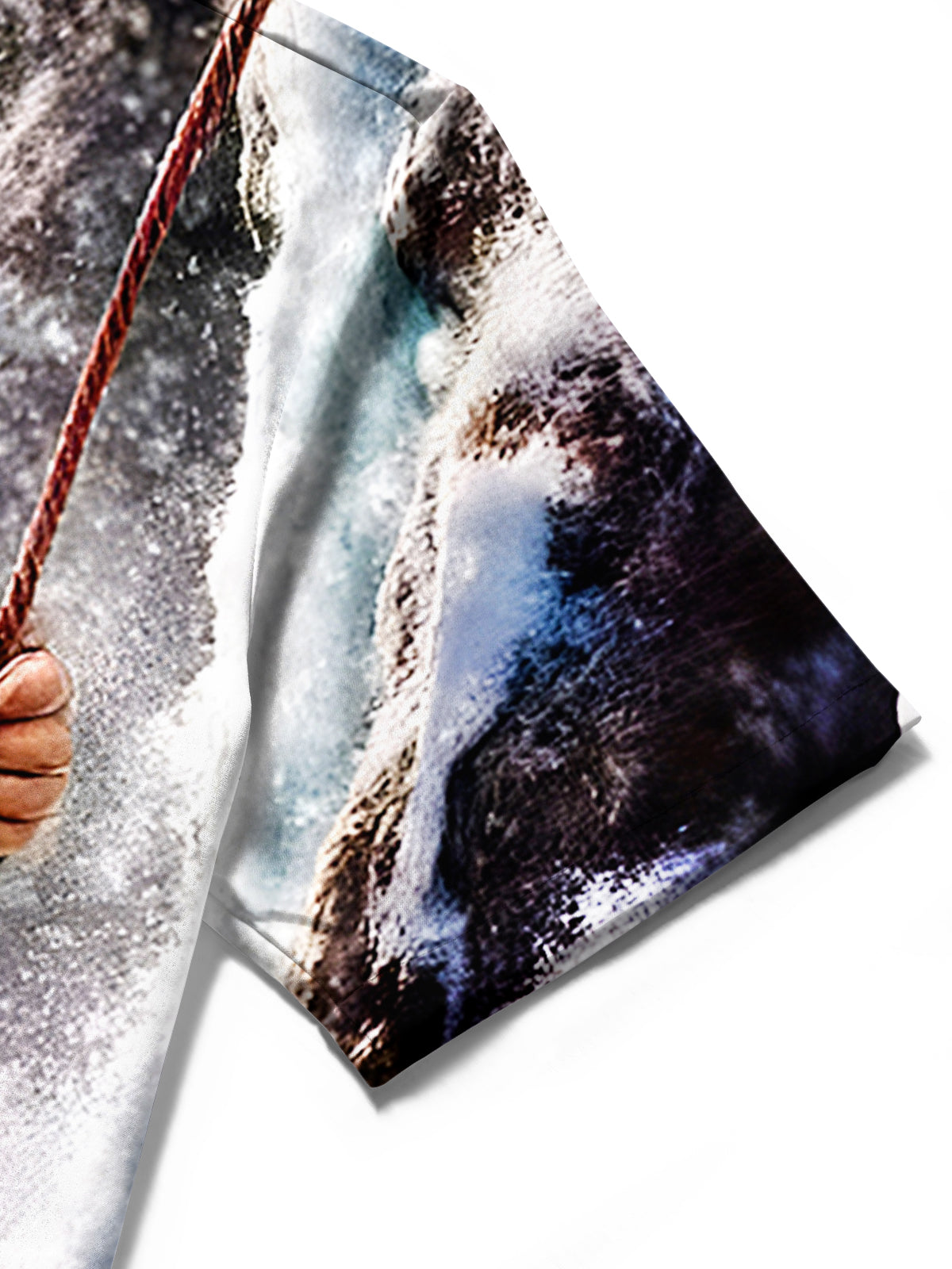 Climbing Snow-Capped Mountains Men's Pocket Short Sleeve Shirts