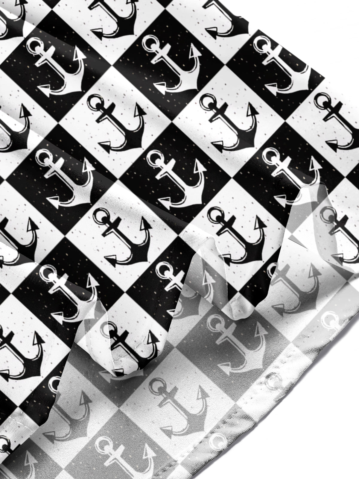 Anchor Print Men's Pocket Short Sleeve Shirts