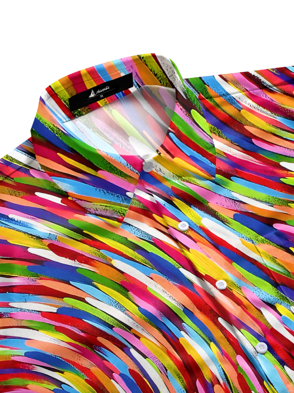 Gradient Abstract Art Print Men's Pocket Short Sleeve Shirts