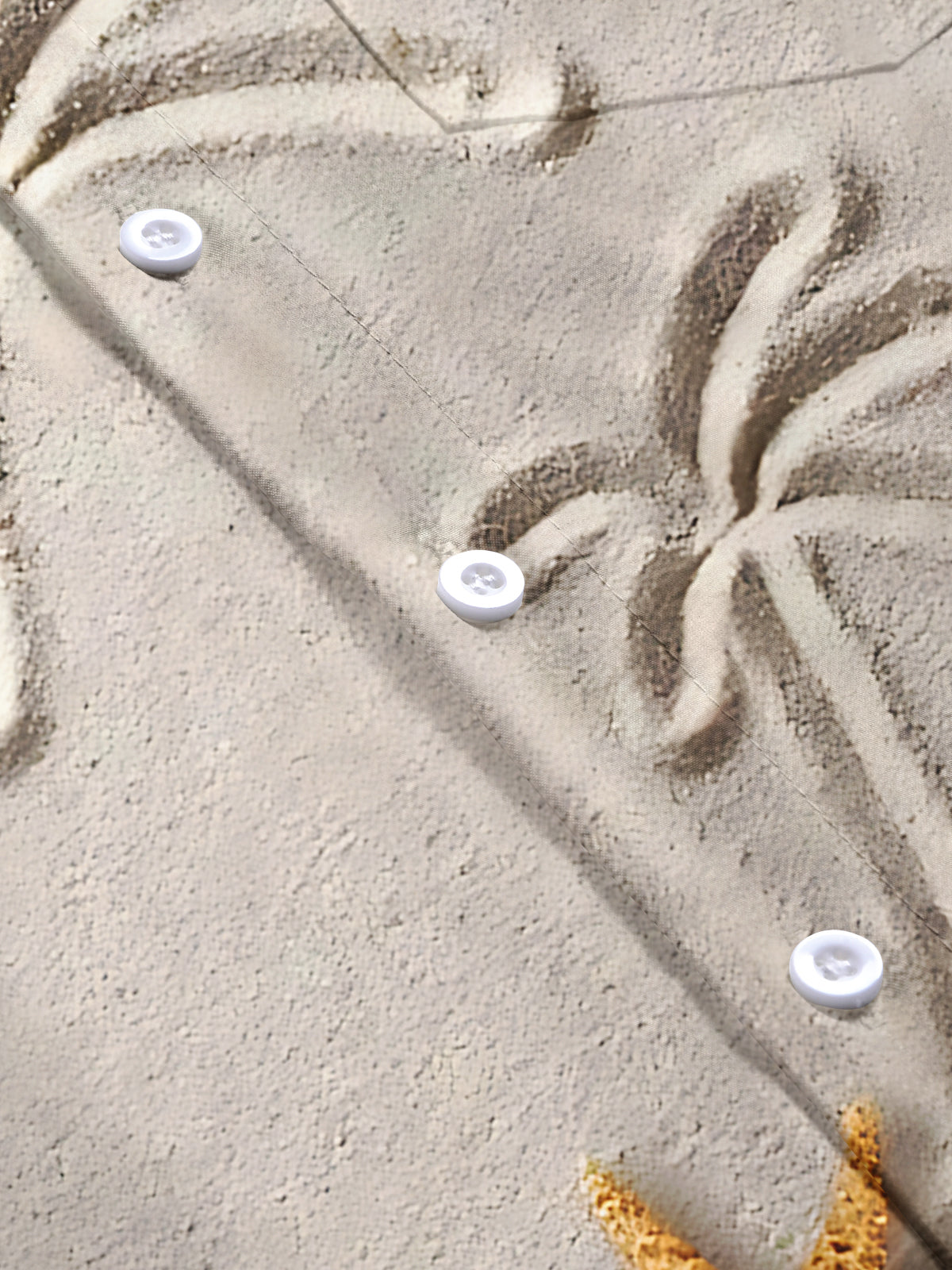 Beach Shell Palm Tree Print Men's Pocket Short Sleeve Shirts