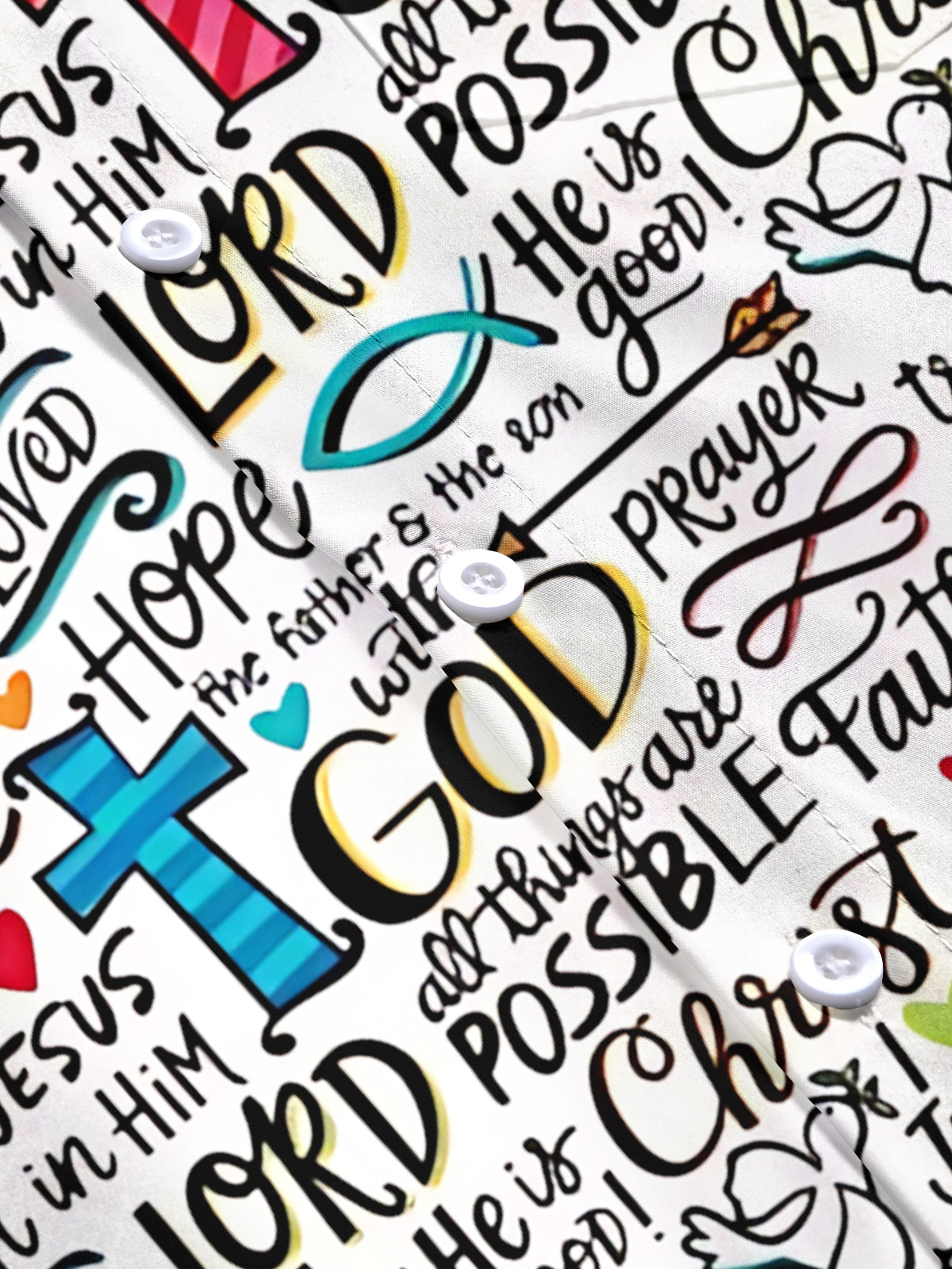 Christian Print Men's Pocket Short Sleeve Shirts