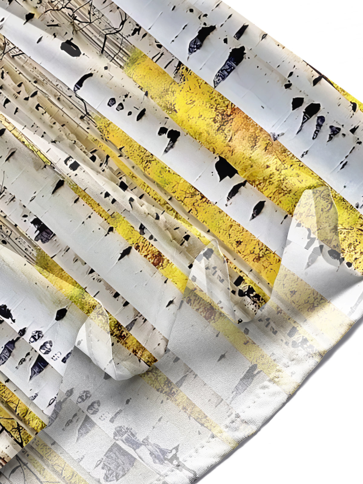 White Poplar Print Men's Pocket Short Sleeve Shirts