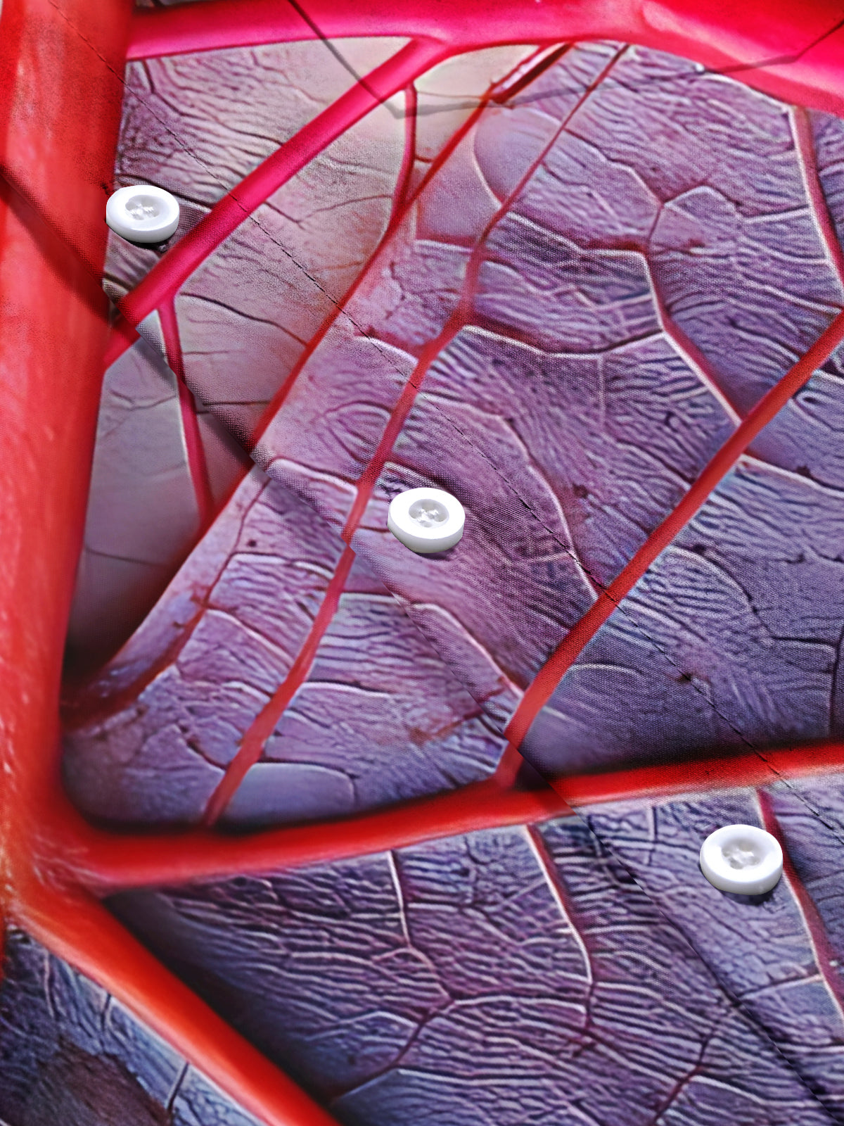 Leaf Print Men's Pocket Short Sleeve Shirts