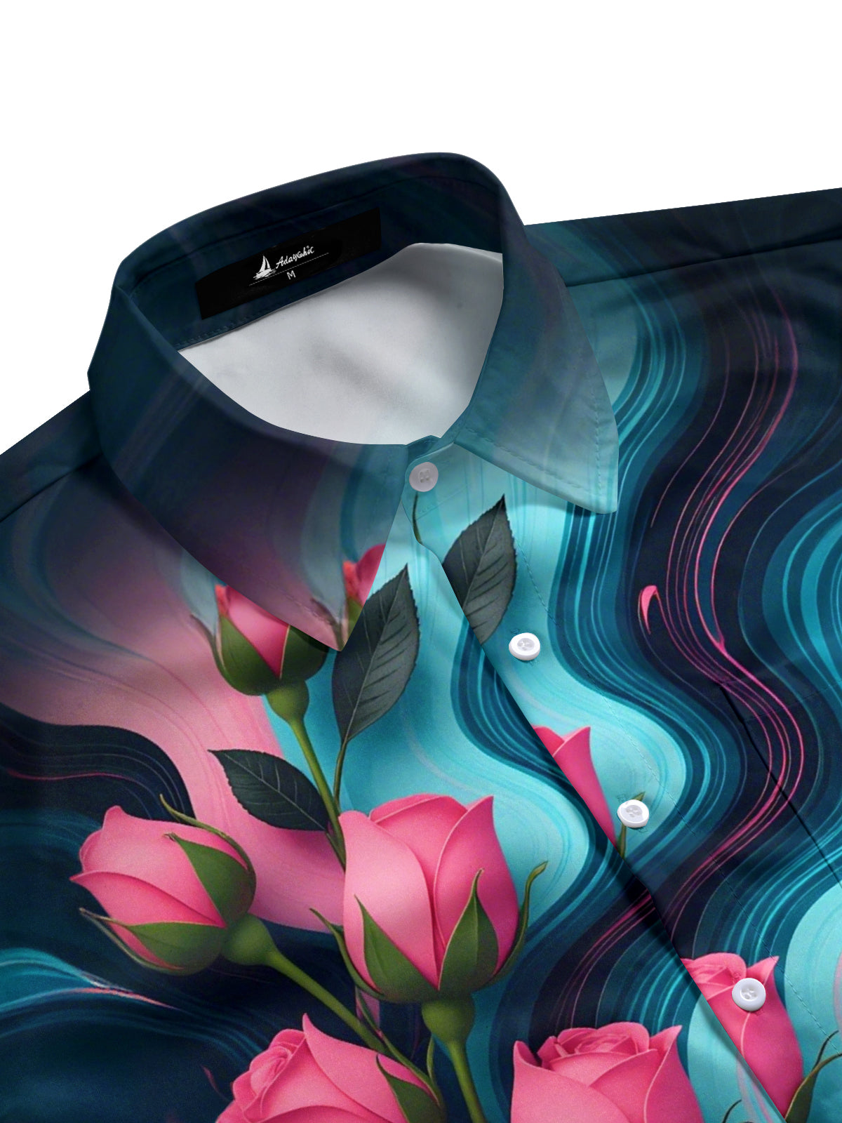 Floral Print Men's Pocket Short Sleeve Shirts