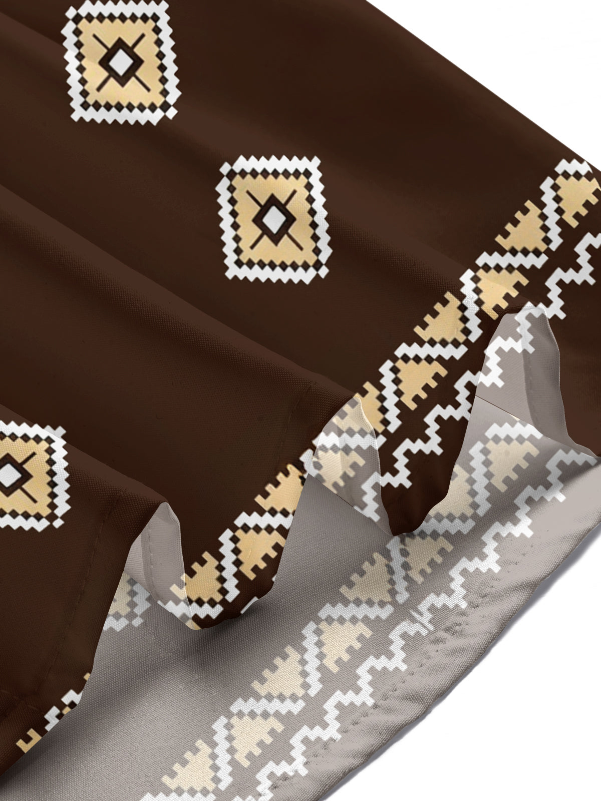 Western Geometry Men's Pocket Short Sleeve Shirts