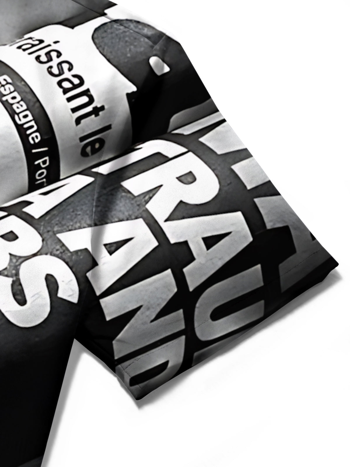 Newspaper Print Men's Pocket Short Sleeve Shirts