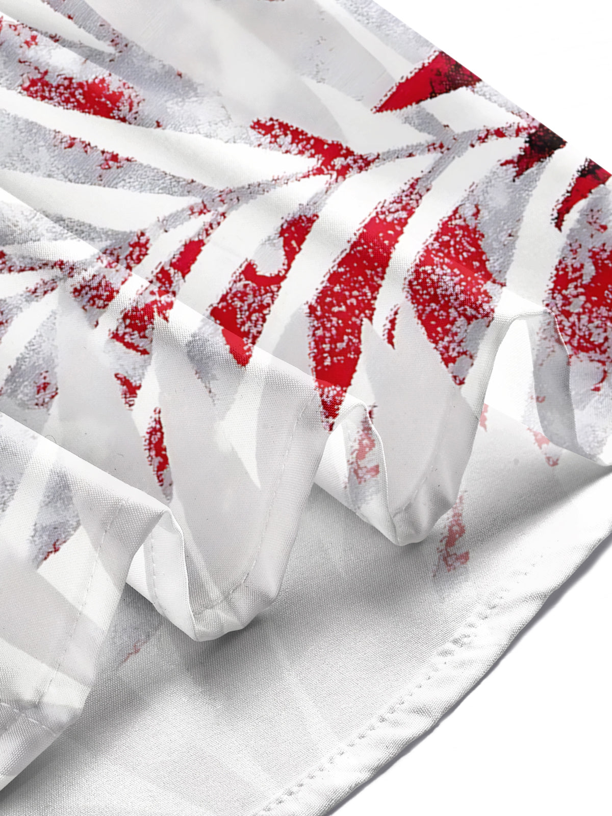 Leaf Print Men's Pocket Short Sleeve Shirts