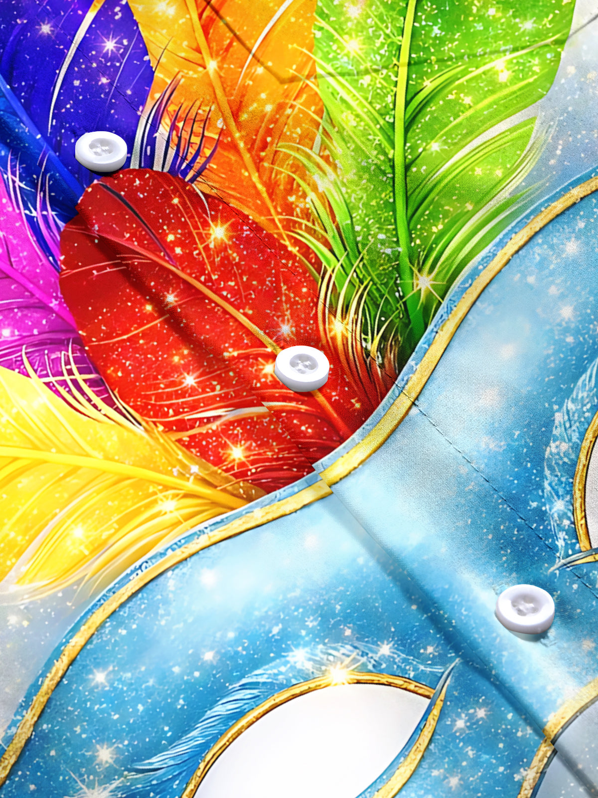 Mask Print Men's Pocket Short Sleeve Shirts