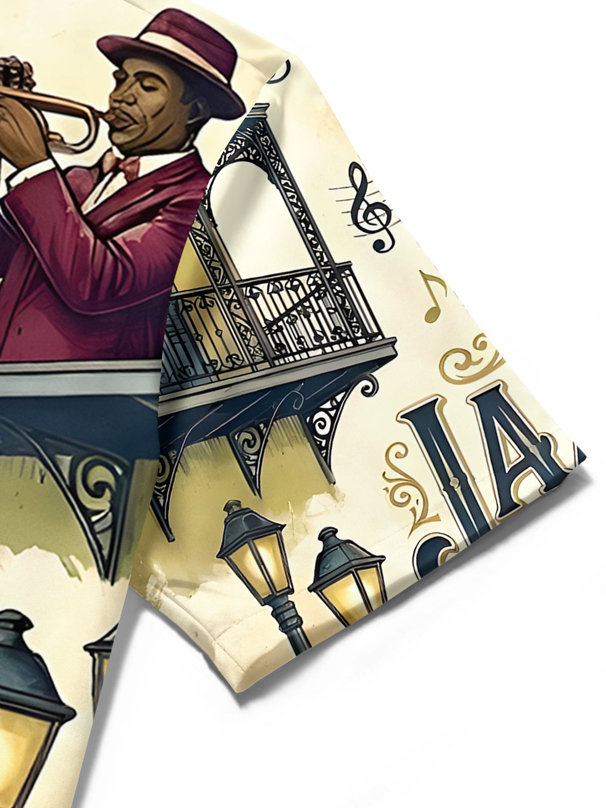 Music Jazz Men's Pocket Short Sleeve Shirts