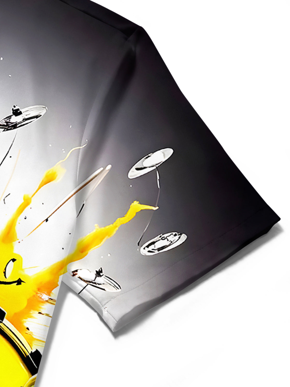 Snare Drum Tie Dye Men's Pocket Short Sleeve Shirts