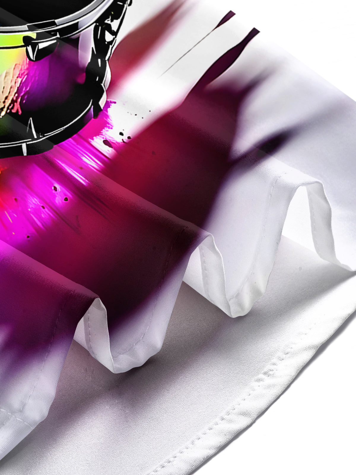 Snare Drum Tie Dye Men's Pocket Short Sleeve Shirts