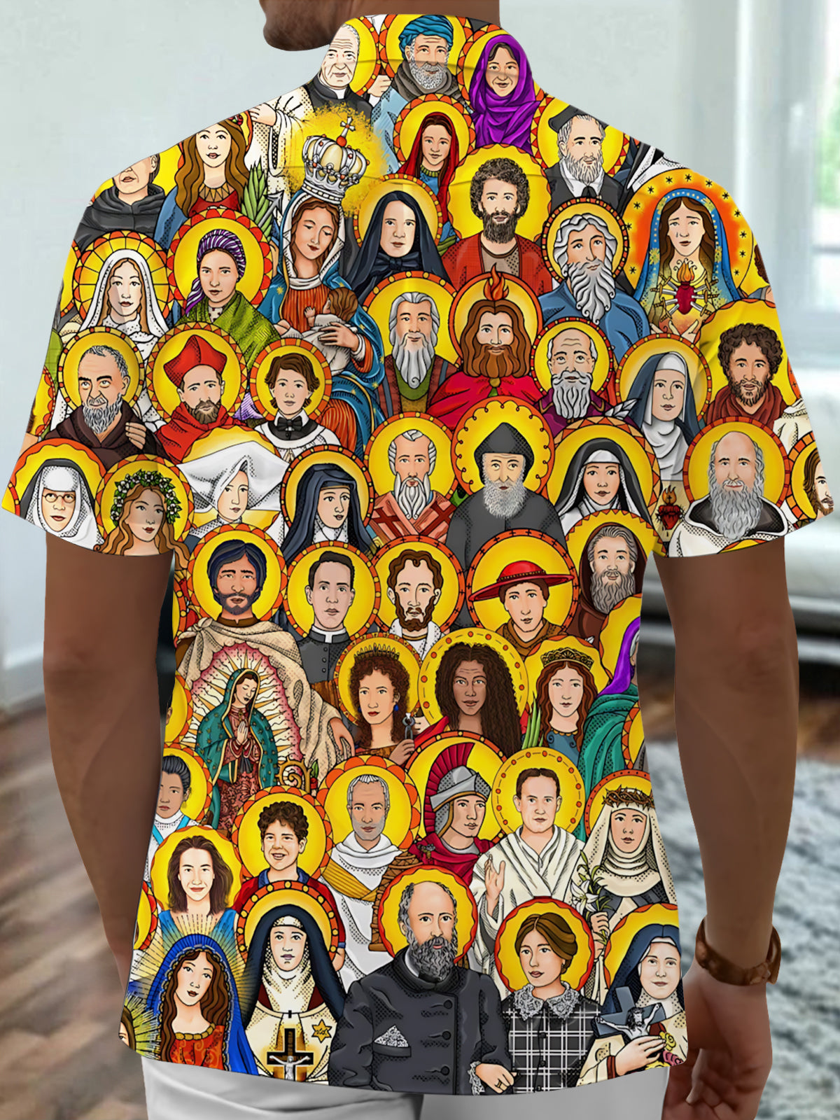 Christian Print Men's Pocket Short Sleeve Shirts