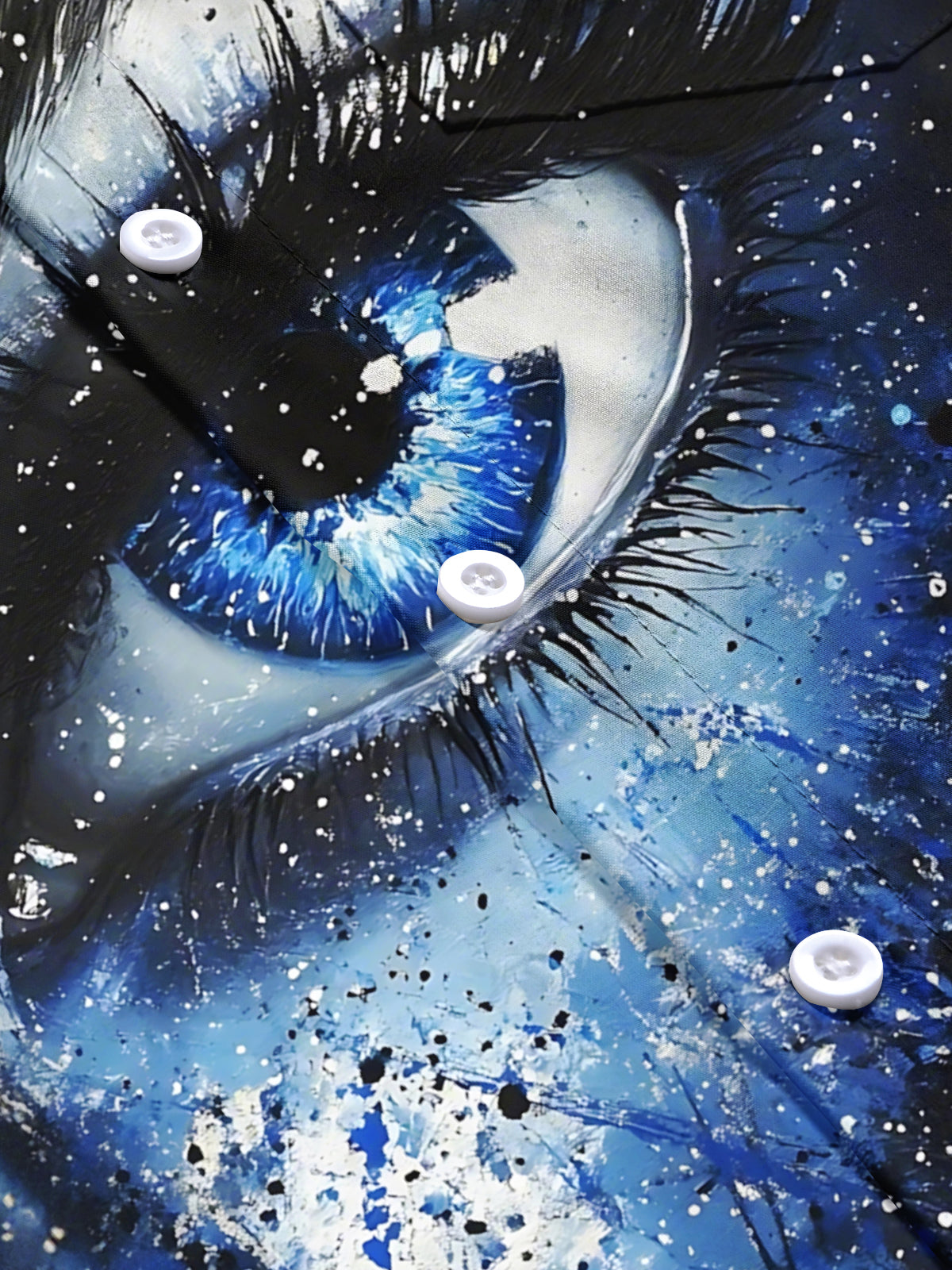 Eye Print Men's Pocket Short Sleeve Shirts