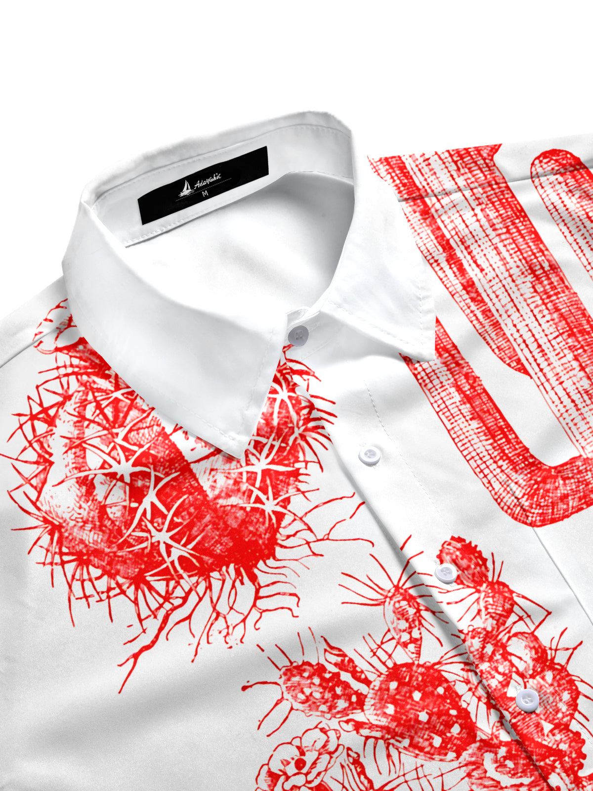 Cactus Print Men's Pocket Short Sleeve Shirts