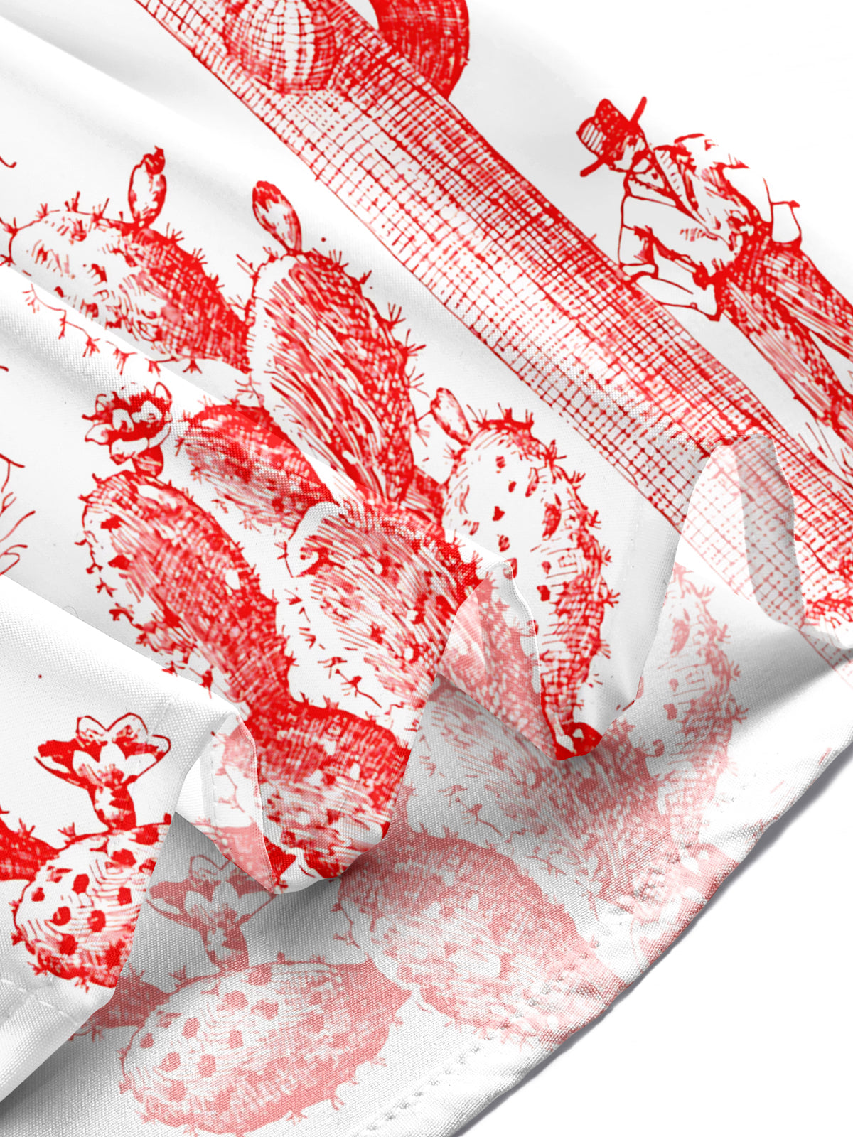 Cactus Print Men's Pocket Short Sleeve Shirts