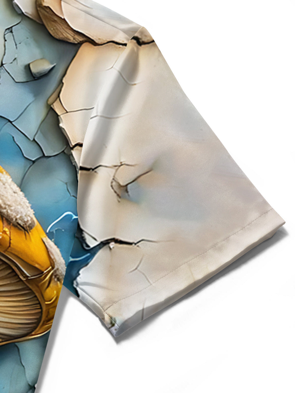 Mushroom Dragonfly Print Men's Pocket Short Sleeve Shirts