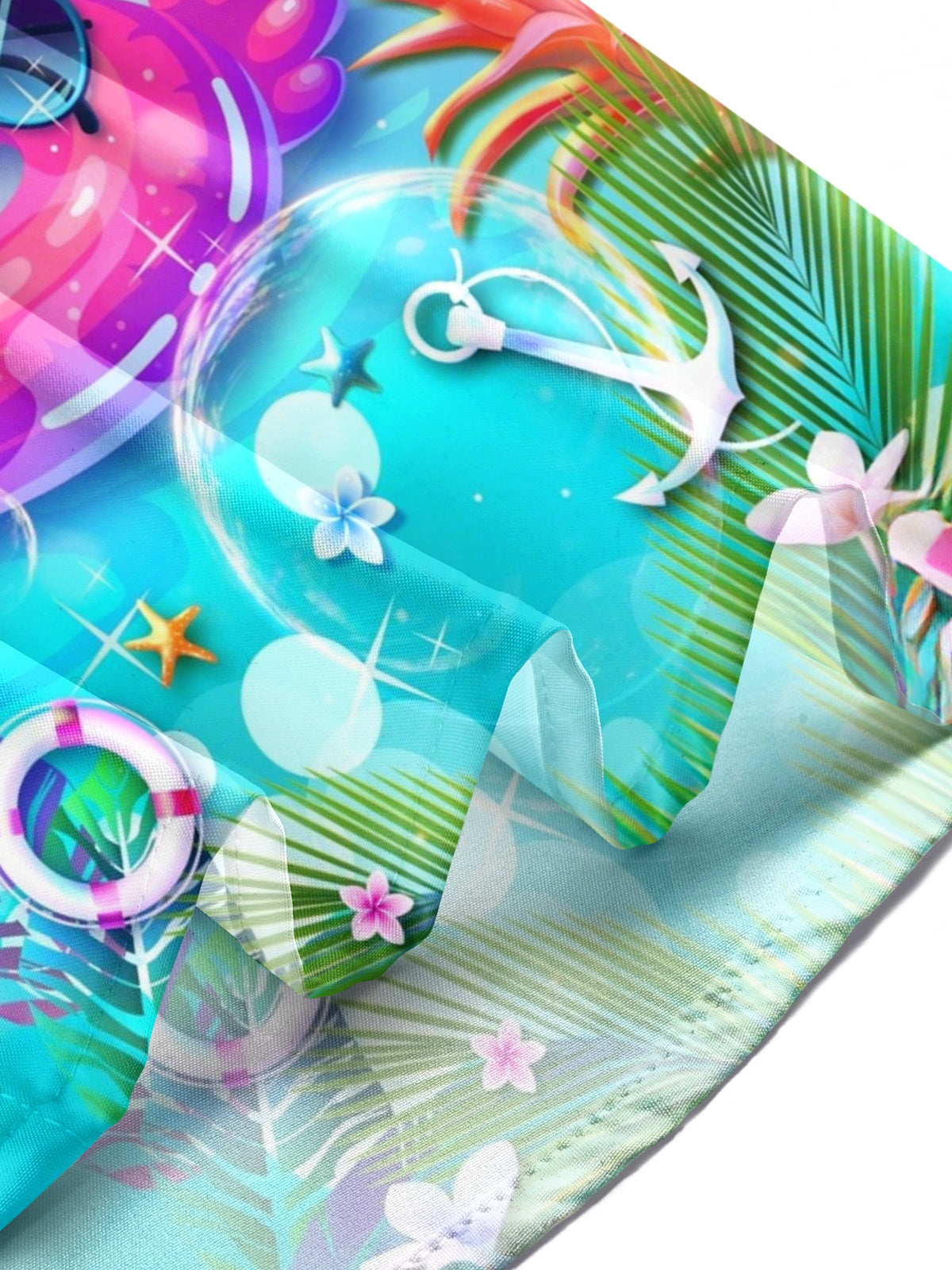 Hawaii Beach Flamingo Print Men's Pocket Short Sleeve Shirts