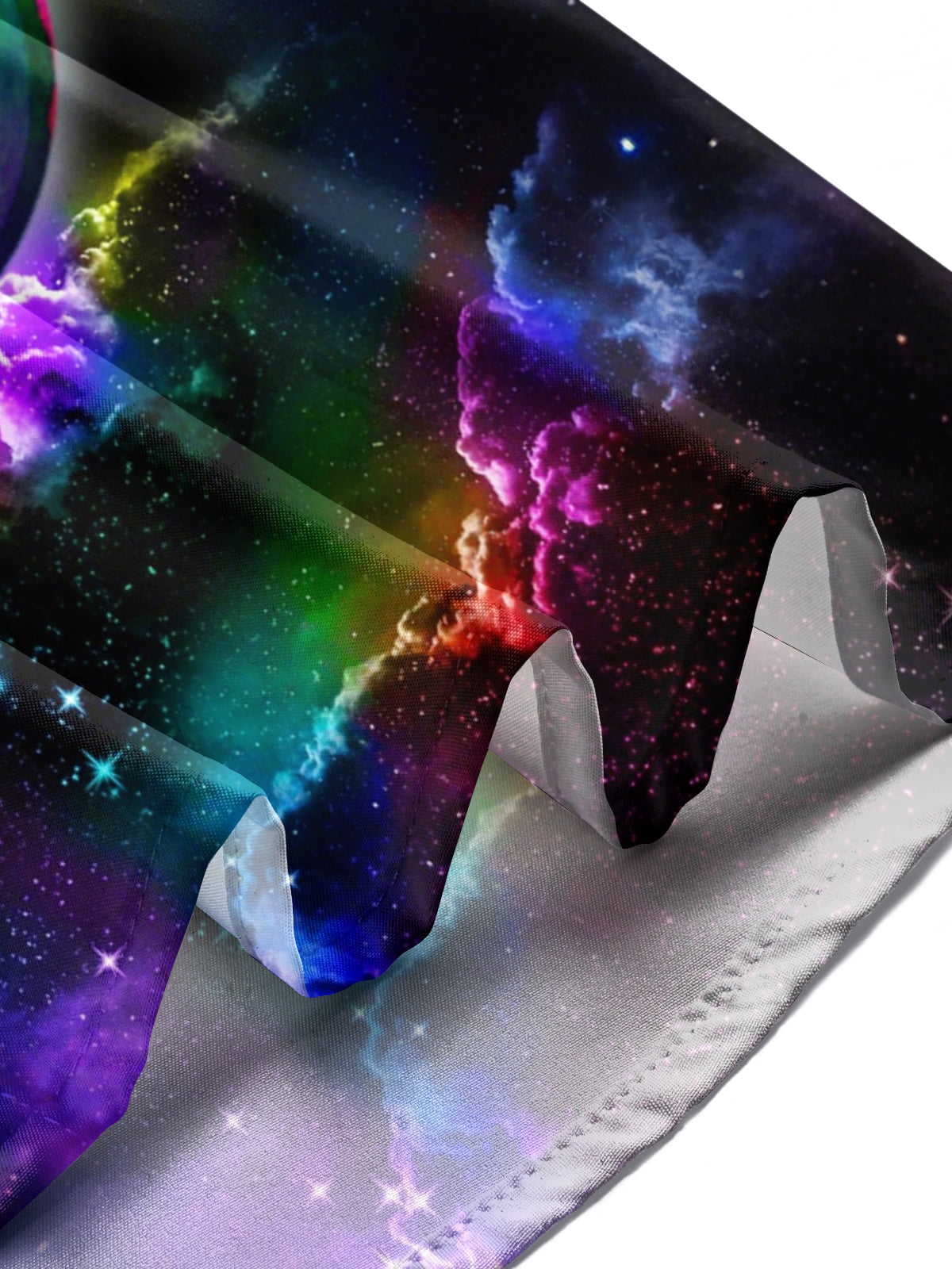 Universe Planet Print Men's Pocket Short Sleeve Shirts