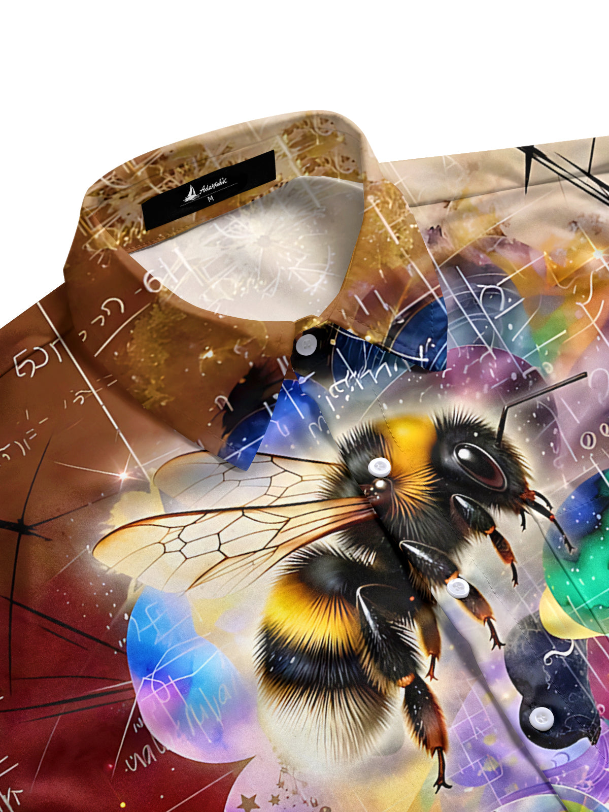 Bee Print Men's Pocket Short Sleeve Shirts