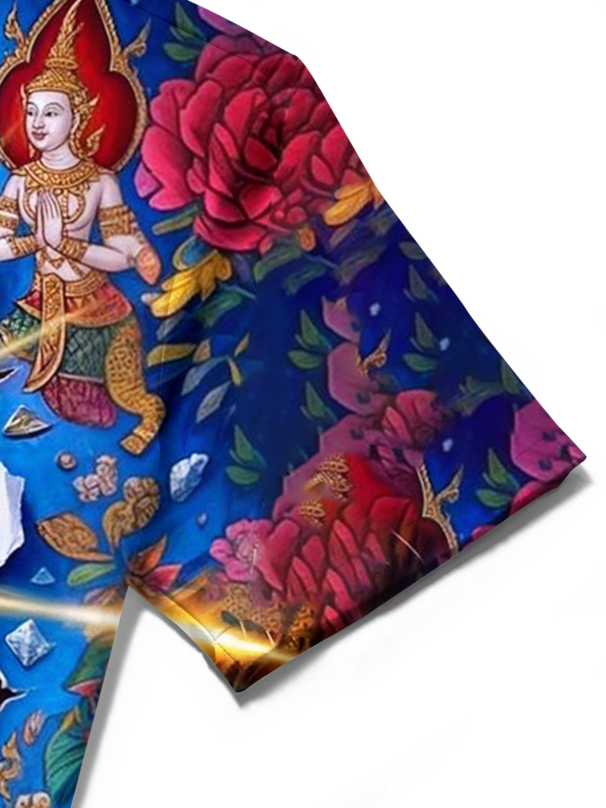 Tiger Religion Art Print Men's Pocket Short Sleeve Shirts