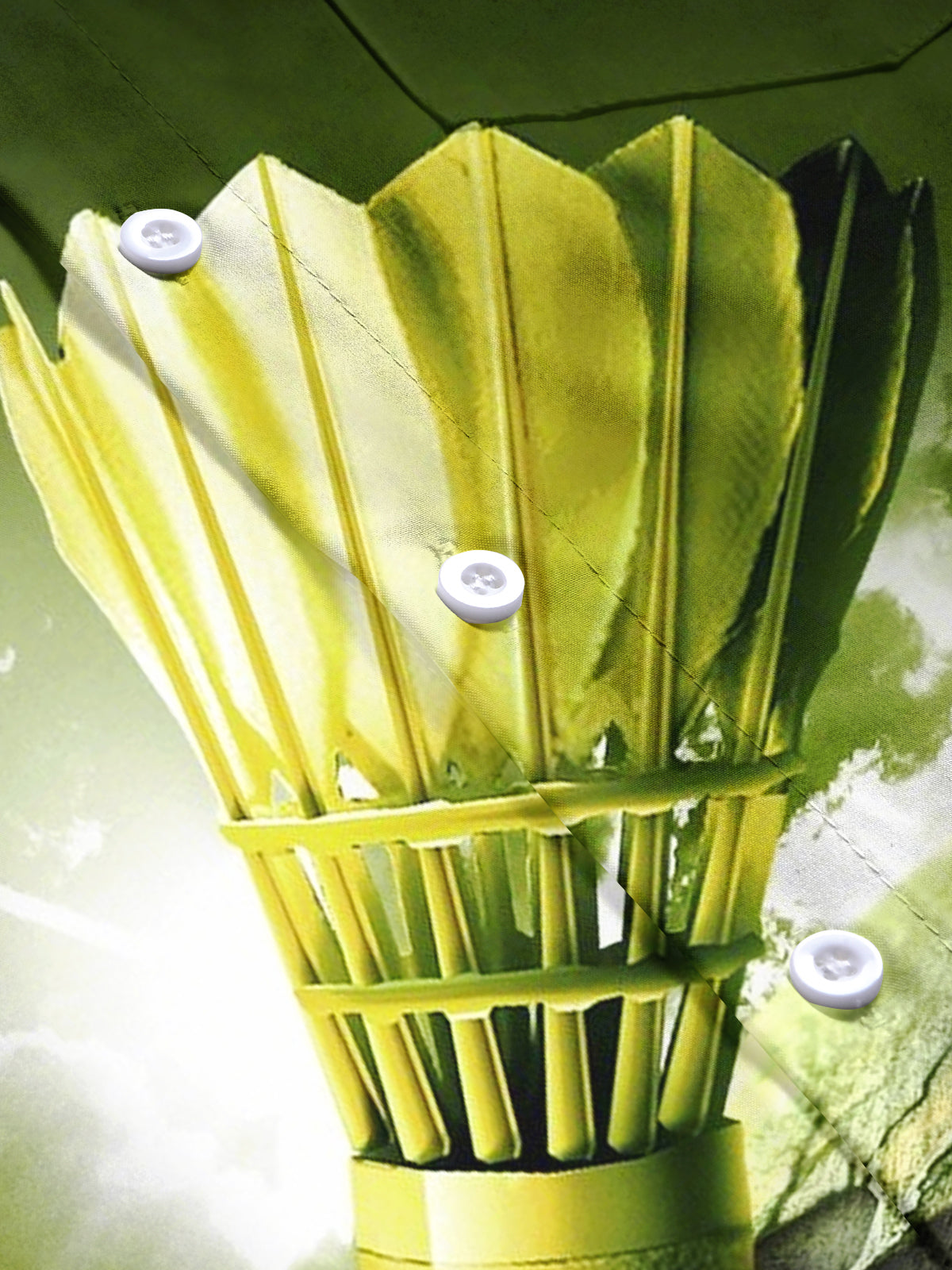 Badminton Print Men's Pocket Short Sleeve Shirts