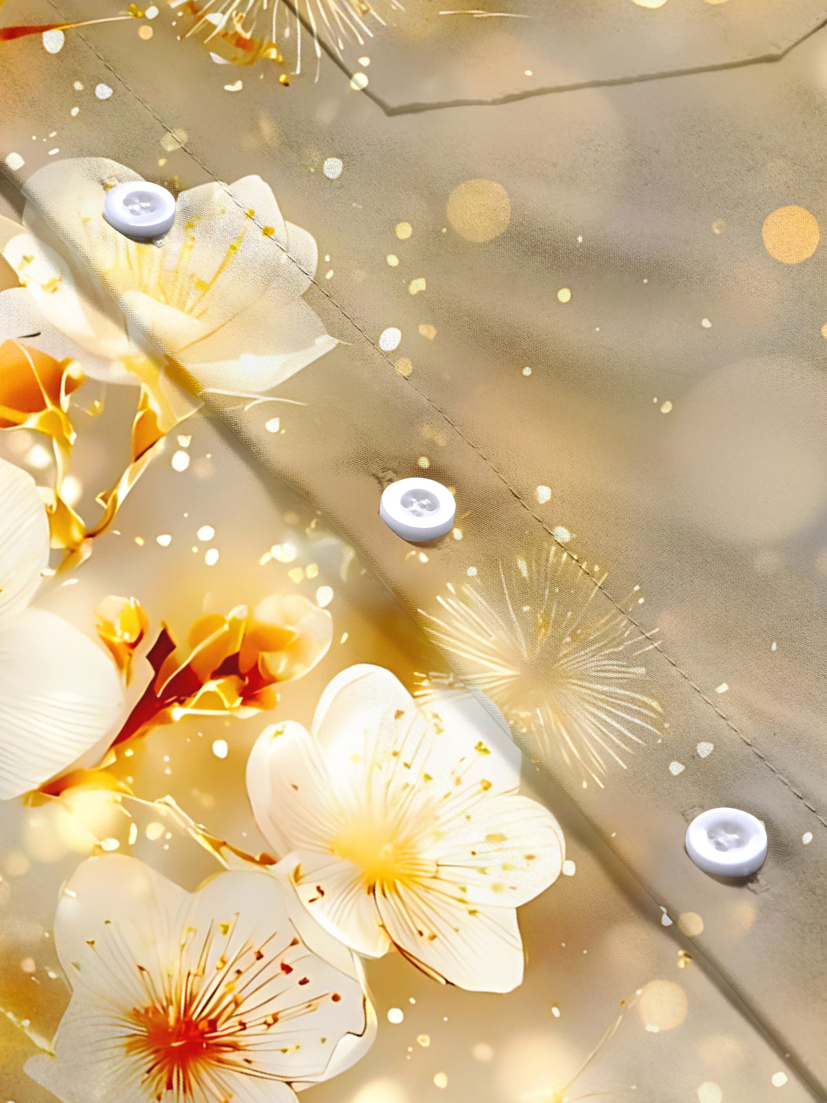 Floral Print Men's Pocket Short Sleeve Shirts