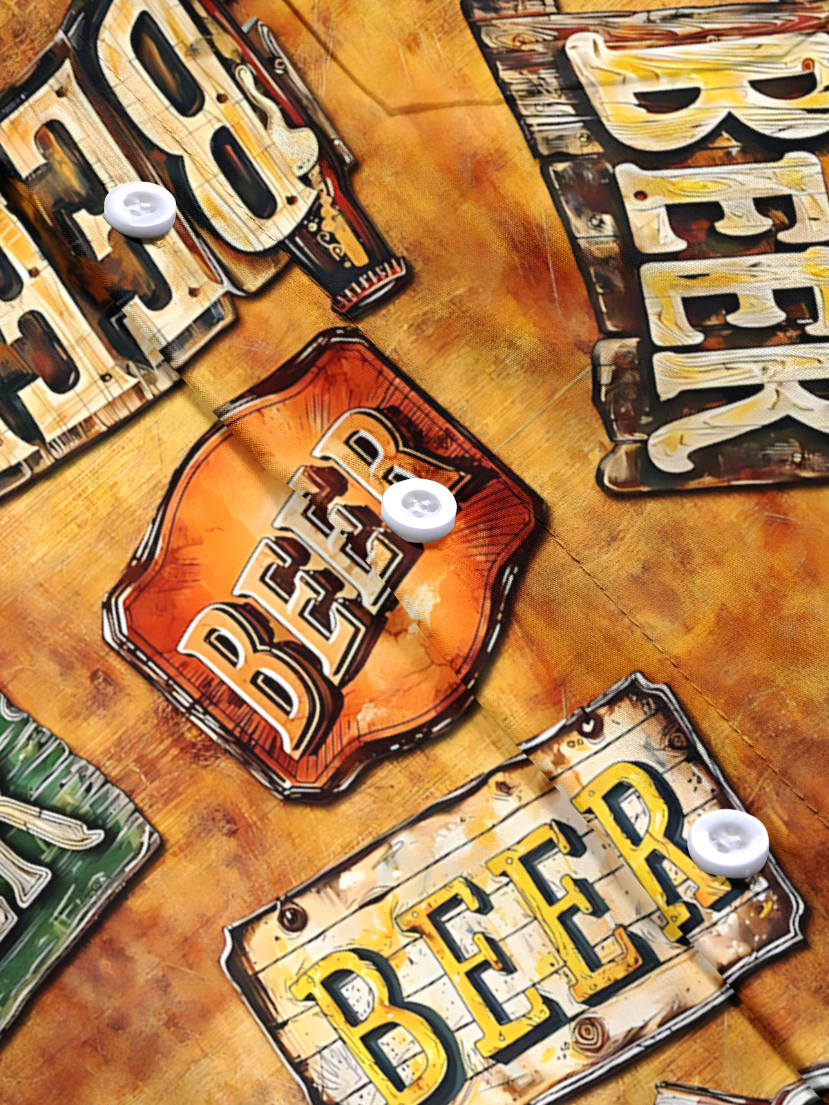 BEER Men's Pocket Short Sleeve Shirts