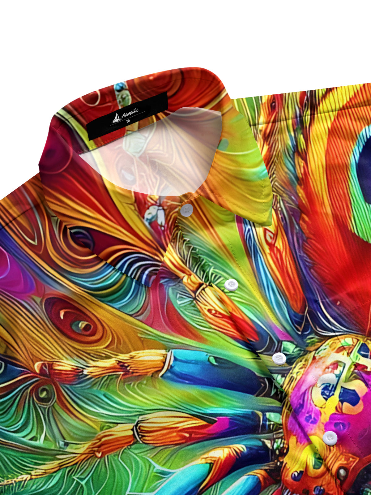 Spider Print Men's Pocket Short Sleeve Shirts