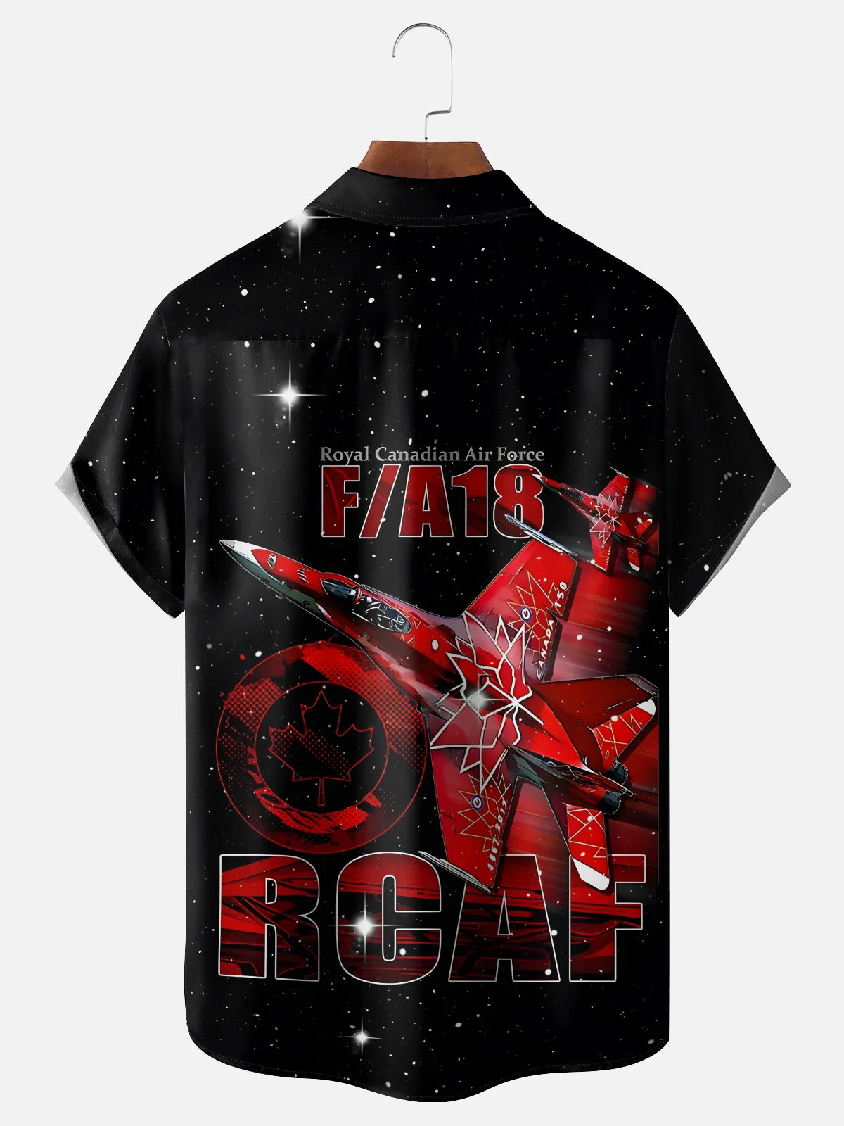 Royal Canadian Air Force Maple Leaf Men's Pocket Short Sleeve Shirts