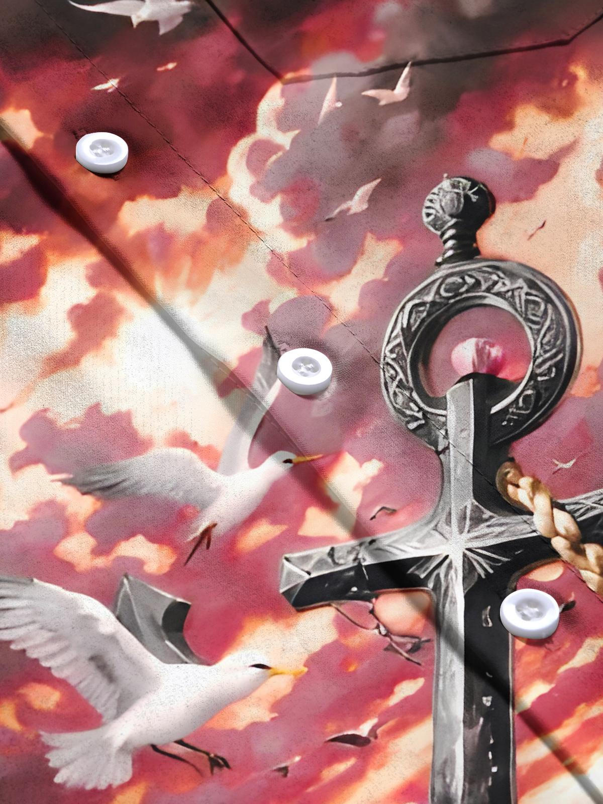 Ship Anchor Men's Pocket Short Sleeve Shirts