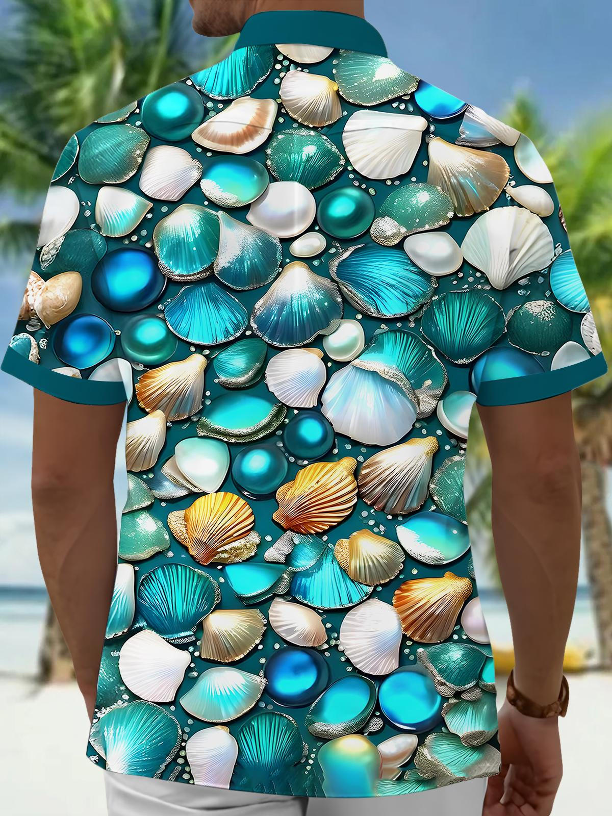 Hawaiian Shell Men's Pocket Short Sleeve Shirts