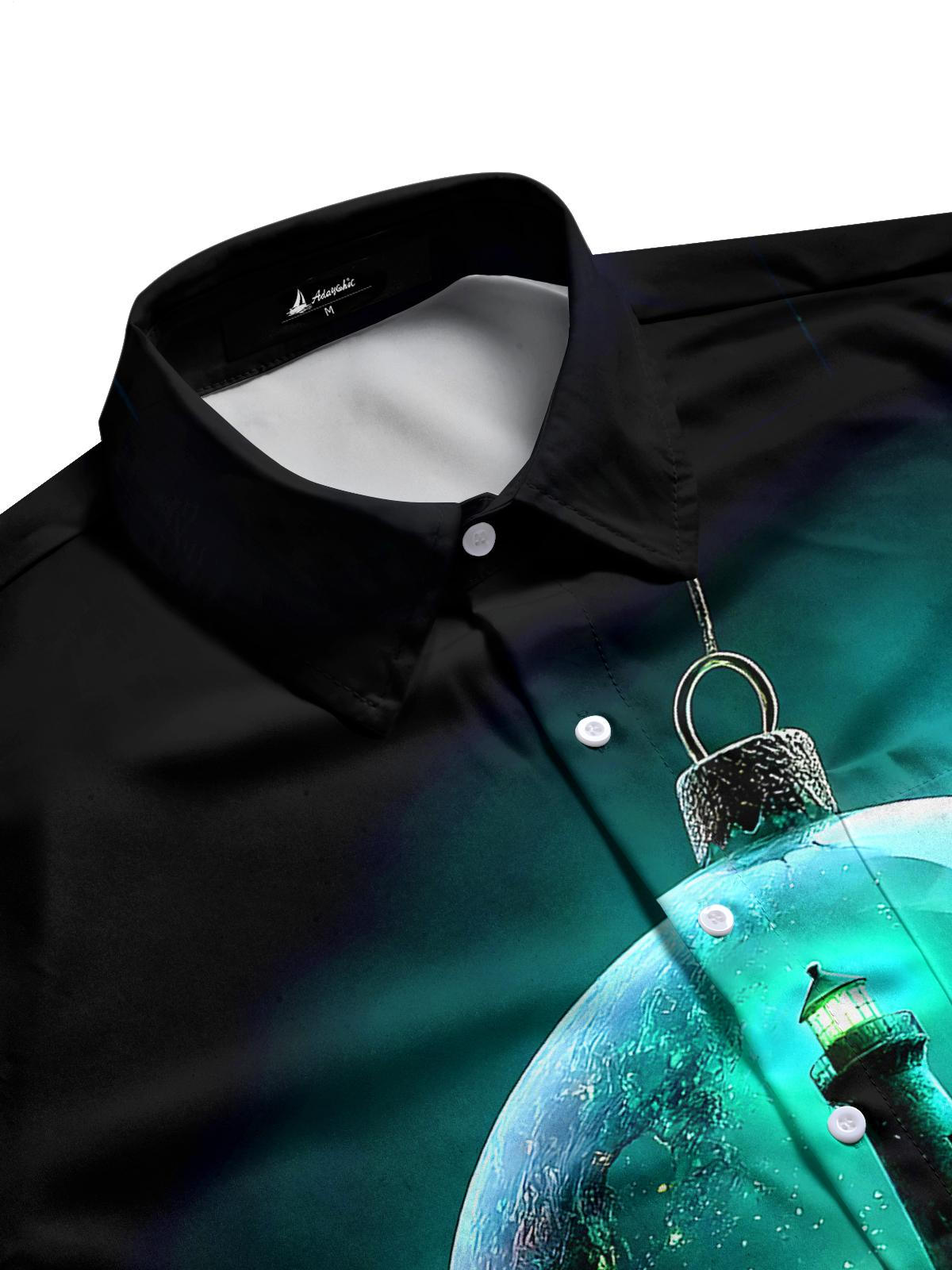 Hawaiian Lighthouse Men's Pocket Short Sleeve Shirts