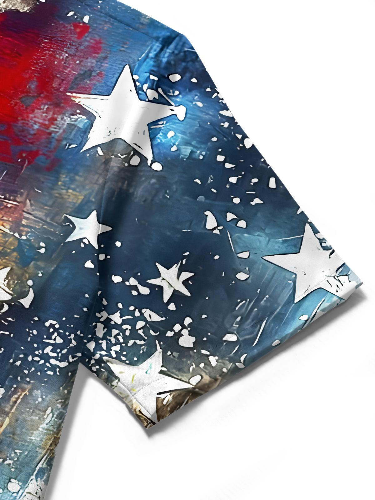 Independence Day Men's Pocket Short Sleeve Shirts