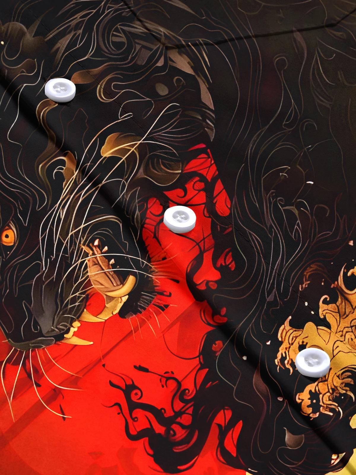 Tiger Men's Pocket Short Sleeve Shirts