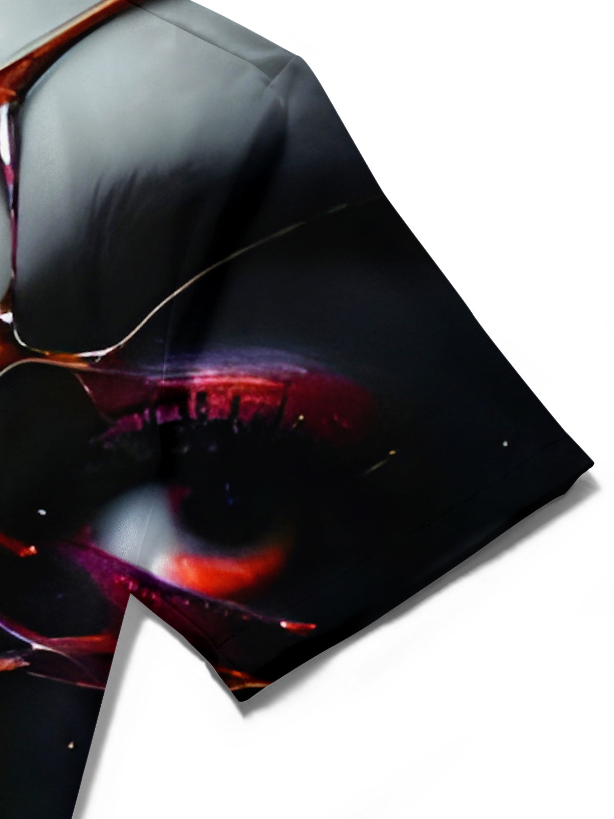 Dark Face Eyes Men's Pocket Short Sleeve Shirts