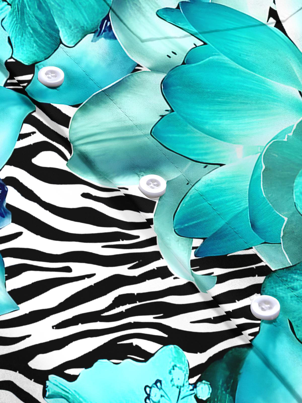 Floral Men's Pocket Short Sleeve Shirts