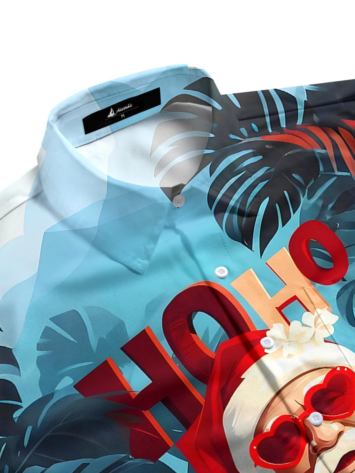 Santa Claus Men's Pocket Short Sleeve Shirts