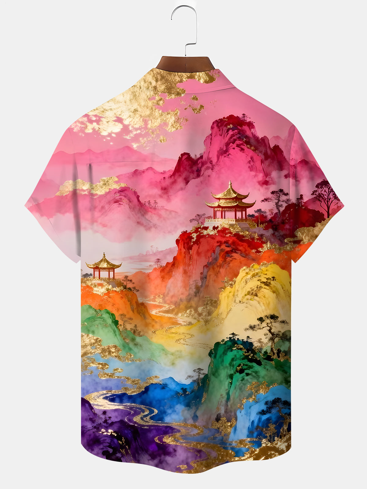 Mountain Courtyard Men's Pocket Short Sleeve Shirts