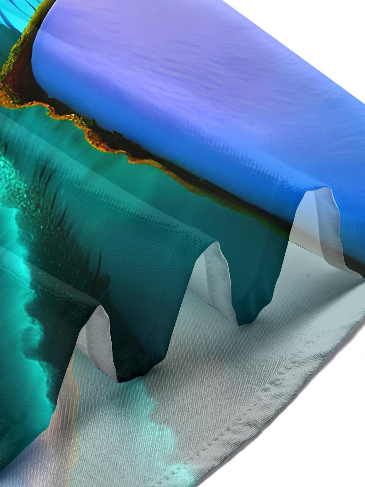 Fantasy Polar Glaciers Light Shadow Men's Pocket Long Sleeve Shirts